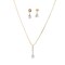 Cz Classic Pendant Set With Gold Plating Jewelry Traditional Jewelry Matte Gold Necklace South Indian Jewelry Adjustable Slider Pendant Necklace For Women Bridal Wedding Jewelry